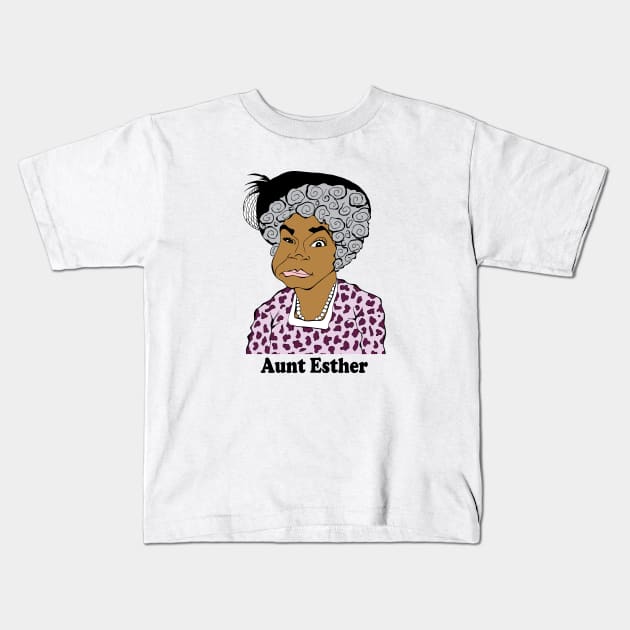 SANFORD AND SON AUNT ESTHER FAN ART!!! Kids T-Shirt by cartoonistguy